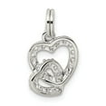 thumbnail image 4 of FB Jewels Sterling Silver CZ Heart Charm, 4 of 4