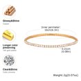 thumbnail image 2 of VNOX Round Cut - Cubic Zirconia - Birthstone Tennis Bracelet Eternity Design - Gold Plating, Female, Adult, 2 of 2