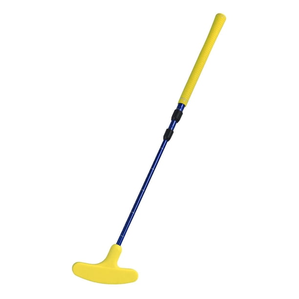 Putter de golf portátil de dos vías para niños y adultos, ideal para principiantes. Amarillo