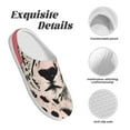 thumbnail image 5 of Goofa Pink Cheetah Art Print Womens Mens Cotton Lightweight House Slippers , Washable Home Slippers,Indoor Comfy Bedroom Cozy Slippers-35/36, 5 of 7