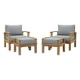 thumbnail image 2 of Modway Marina 4 Piece Outdoor Patio Teak Set in Natural Gray, 2 of 6
