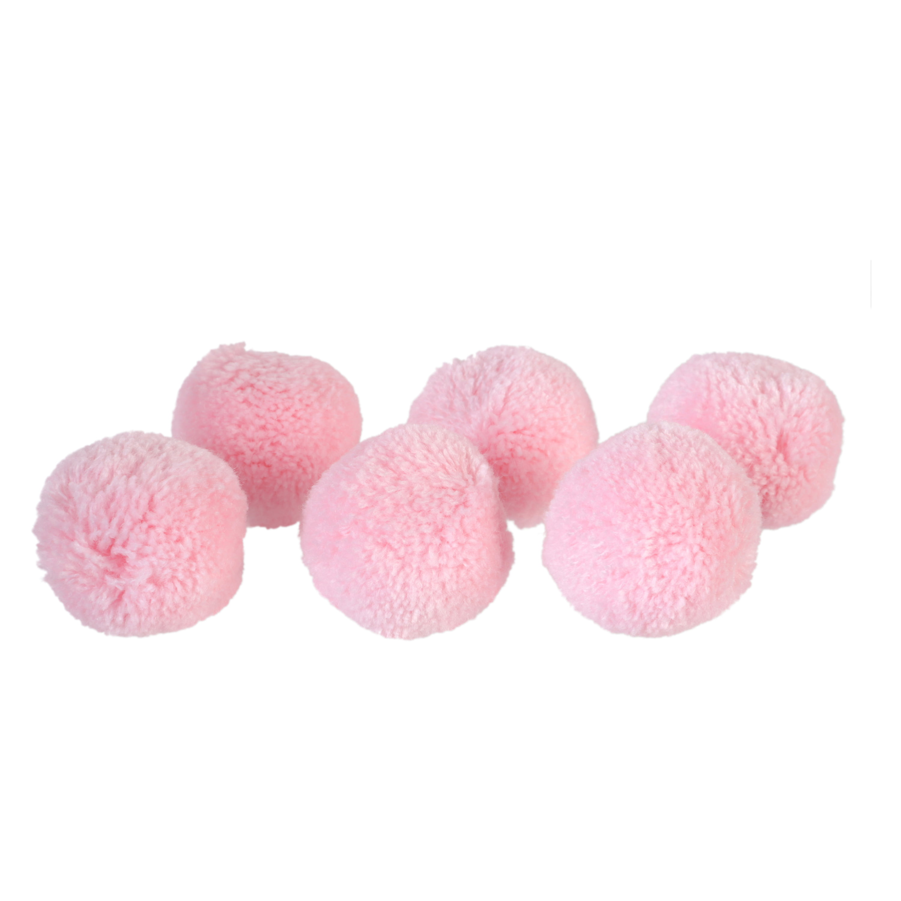 Yarn pom poms, yarn poms, garland poms, P41 Pink Coral Yarn Poms, Pink  Coral Pom Poms