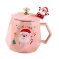 thumbnail image 4 of Taza de café navideña, taza para beber, creativa, con cuchara para revolver, tazas de agua rosa, 4 of 9