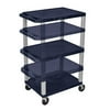 H. Wilson Company Tuffy Height Adjustable Open Shelf AV Cart