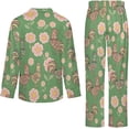 thumbnail image 5 of Top-kevin Women's Pajama Sets Tooth Crown Long Sleeve Lounge Sets Pjs Sleepwear with Pockets, 5 of 12