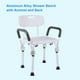 thumbnail image 2 of Silla de ducha Irfora Banco de ducha de aleación de aluminio con reposabrazos y respaldo Taburete de ducha antideslizante Silla de ducha ajustable con orificios de drenaje Asiento de ba Irfora Silla de ducha, 2 of 5