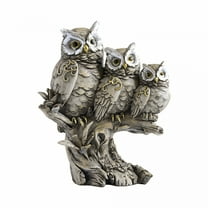 LAMIRO Owl Figurines Owl Sculpture Home Decor Animal Statue Owl Statue for Living Room Bookshelf, Table Centerpiece Furnishing Decor Gray