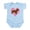 Sky Blue, variant on CafePress - French Bulldog & Heart Infant Bodysuit - Baby Light Bodysuit, Size Newborn - 24 Months