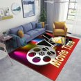 thumbnail image 1 of Home Area Runner Rug Pad Movie time Banner Thickened Non Slip Mats Doormat Entry Rug Floor Carpet for Living Room Indoor Outdoor Throw Rugs, 1 of 5