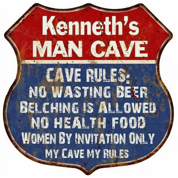 Leonard's Man Cave Rules Sign Shield Metal Gift 211110023417