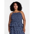 thumbnail image 2 of Time and Tru Women's Smocked Tank Top, Sizes XS-XXXL, 2 of 6