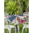 thumbnail image 4 of Outdoor Tablecloth with Umbrella Hole Zipper Pink Spring Floral Round Tablecloth 54" Waterproof Outside Table Cloth Farmhouse Flowers Botanical Butterfly Patio Table Cover Tablecloths for Picnic, 4 of 8