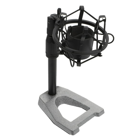Melantax Universal Desktop Microphone Stand Adjustable Microphone Stand Audio Accessories (Black)
