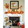 thumbnail image 4 of 1 Pack Fall Garland Maple Leaf, 5.9Ft/Piece Hanging Vine Garland Artificial Autumn Foliage Garland Thanksgiving Decor for Home Wedding Fireplace Party Christmas (Brown), 4 of 7
