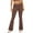 Brown, variant on HXWCHs Junior's Foldover Bootcut Yoga Pants Comfy Lounge Active Pants Brown L