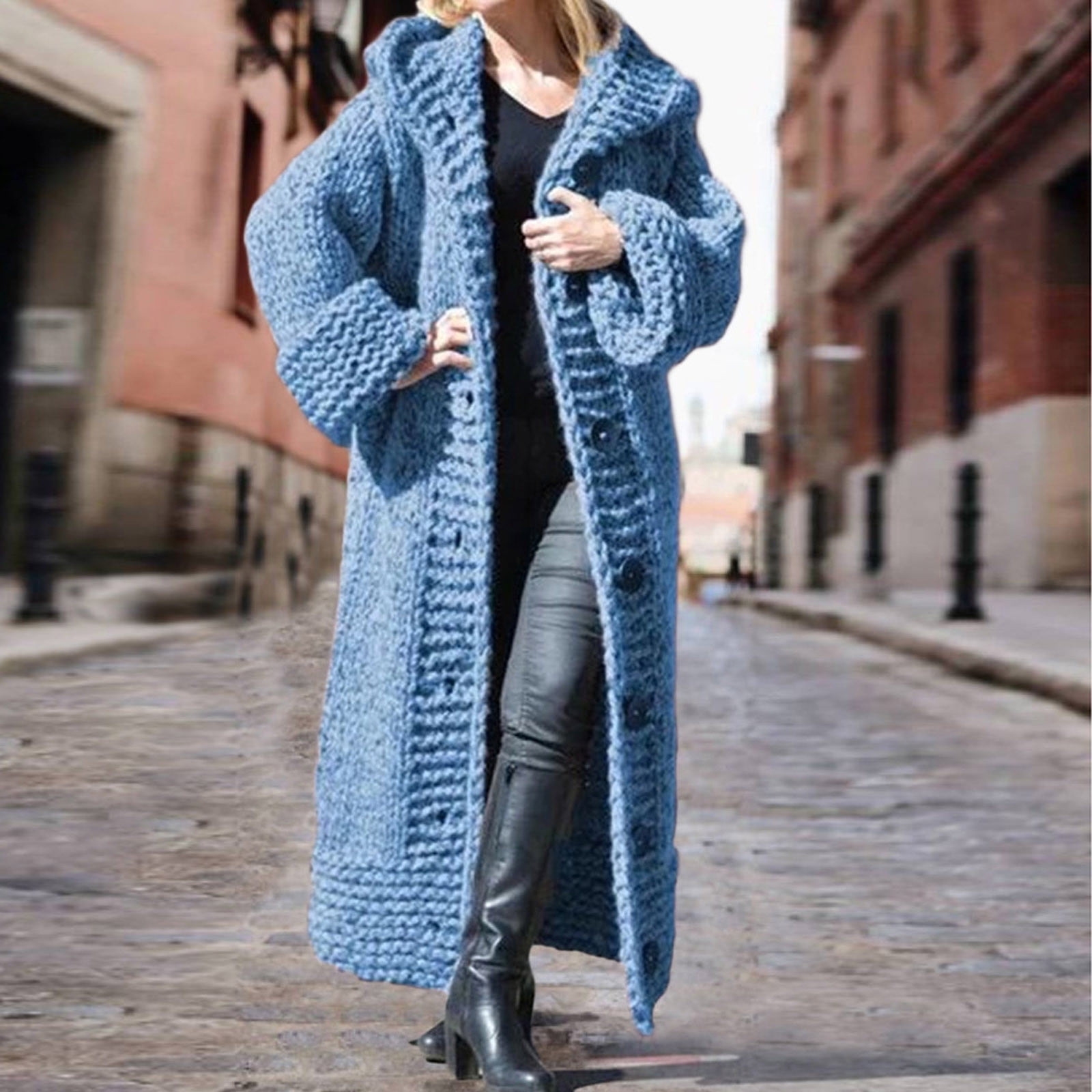 Abcnature Knit Sweater Coat for Women 