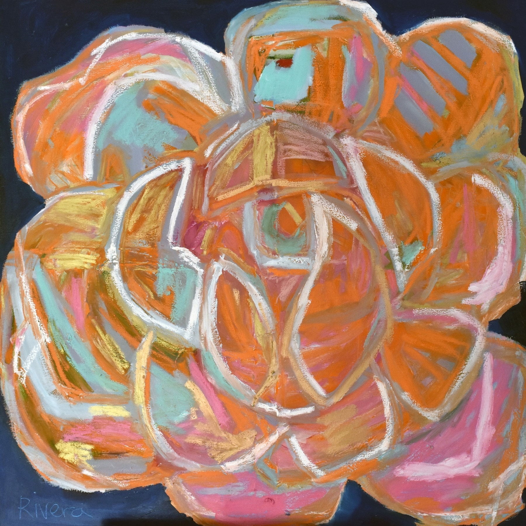 Marmont Hill "Colorful Magnolia I" by Michelle Rivera Painting Print on Wrapped Canvas