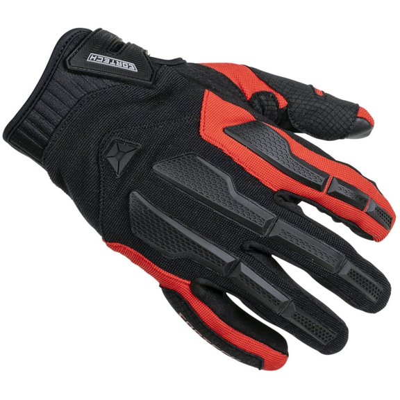 Cortech Aero-Tec Mens Textile Motorcycle Gloves Red LG