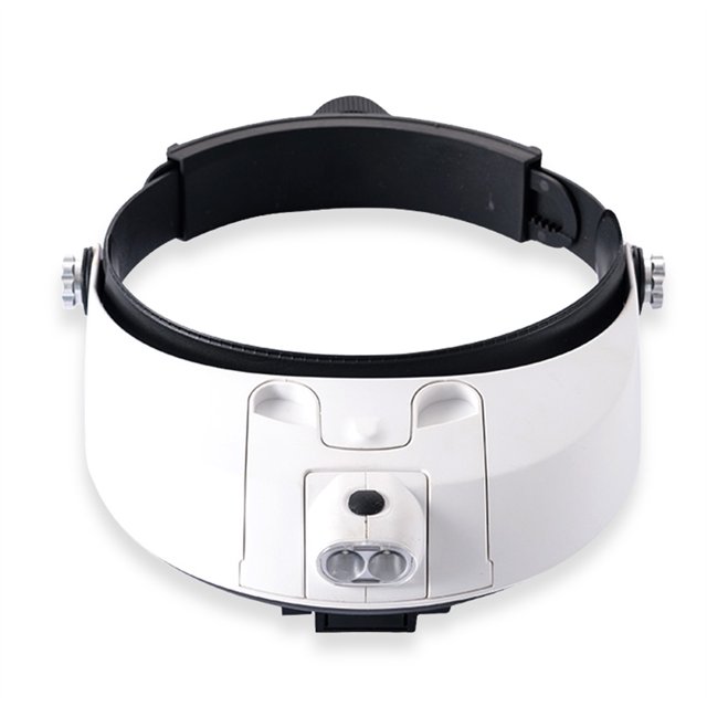 Cabeza de montaje Lupa de lupa Collar de joyería Plegable Reloj de reparación Soldadura Artesanía Magnifier de manos libres Estudiantes Cerrar Trabajo seitruly TO007853-00B