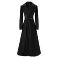 thumbnail image 4 of Women's Lightweight Retro Asymmetric Long Velvet Coat for Halloween and Christmas Casual Wear, 4 of 7