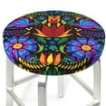thumbnail image 3 of Naloa Colorful Floral Round Bar Stool Cushion Cover 12-14 inch, Fits Kitchen, Office, Restaurant Chairs - 12 inch, 3 of 7