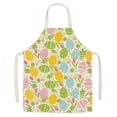 thumbnail image 2 of 2Kitchen Chef Easter Series Delantal de lino con estampado floral Restaurante Baberos de cocina esquí esquí Gafas de esquí, 2 of 5