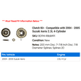 thumbnail image 2 of Clutch Kit - Compatible with 2004 - 2005 Suzuki Aerio 2.3L 4-Cylinder, 2 of 2