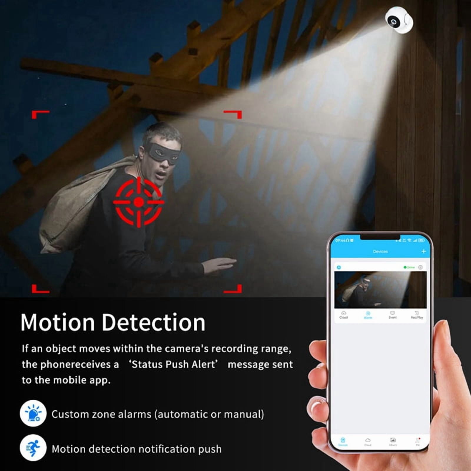 1080P HD Wireless Security Camera WIFI IP Camera Smart Baby Monitor Surveillance Outdoor Night Vision Camera for Home