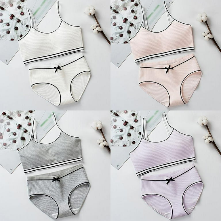 Beautiful School Grlis Sexyvideos - Women's Bra Set Underwear Set Women Panties Sexy Seamless Bralette Girls  Lingerie Soft Tank Top Cotton Development Bra Set Junior High School  Underwear - Walmart.com