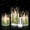 E-Pack Christmas Tree, variant on Santa Claus Glass Flameless Candle with Remote Timer Operated Flickering LED Pillar Candles 3 Pack Warm White Light Christmas Decal Candles Set of 3 (D3" x H 4" 5" 6") - Santa Sleigh
