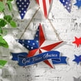 thumbnail image 4 of NIETEIN Jetec 4th of July Independence Day Decorations American Patriotic Rustic Wooden Plaque with Rope, 4 of 5