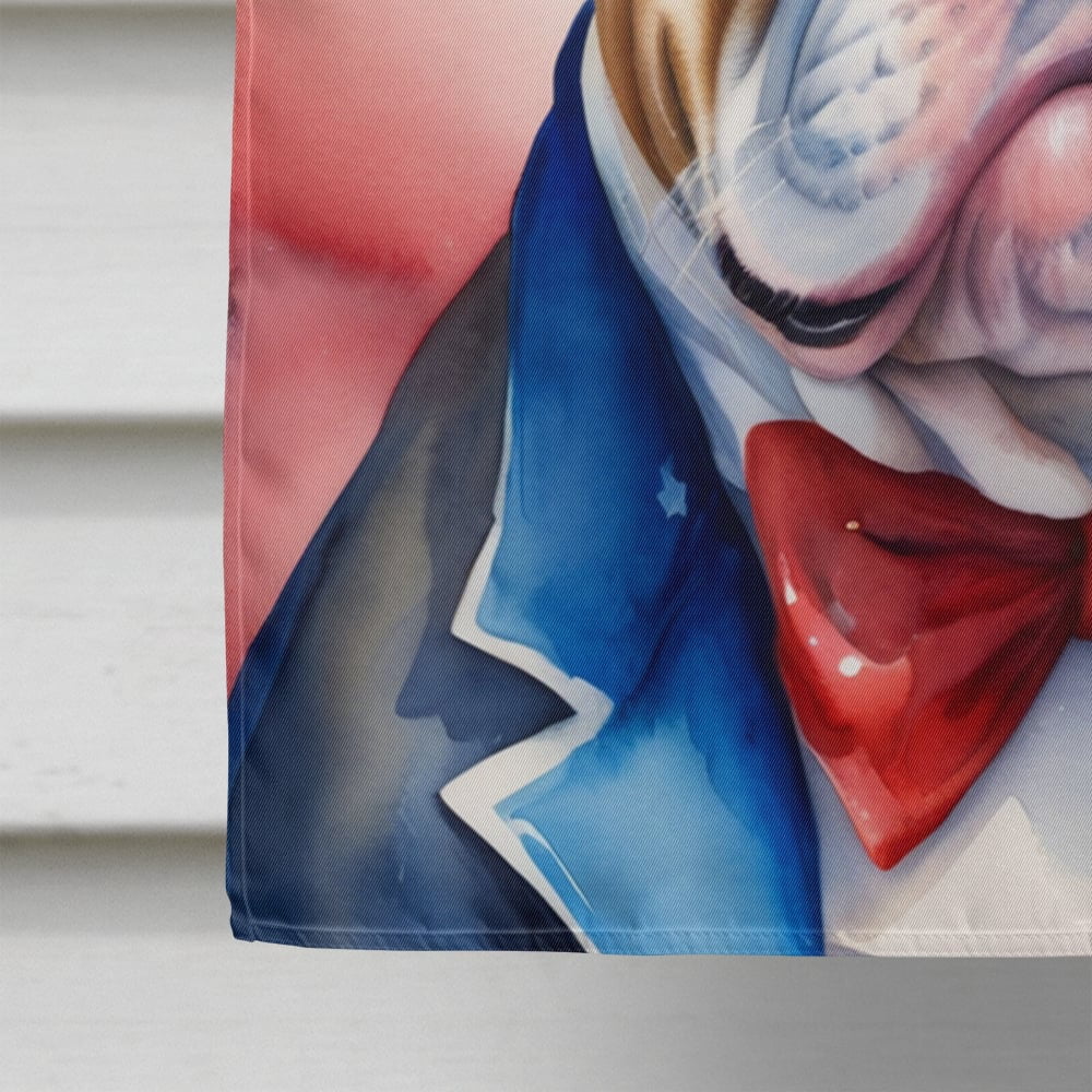 English Bulldog Patriotic American House Flag 28 in x 40 in