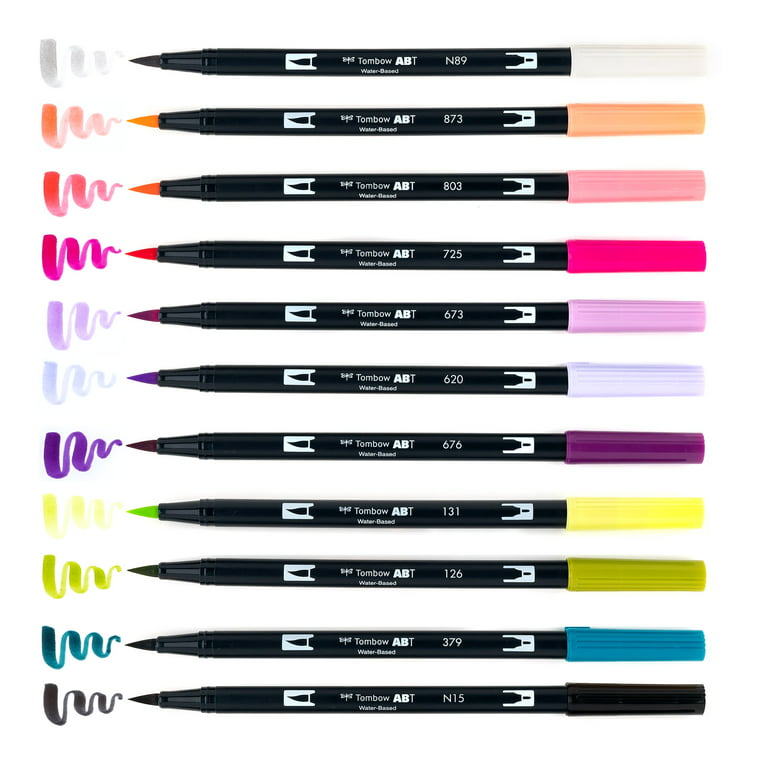 Tombow Dual Brush Pen Organizer (with Free Printable Sorter) 
