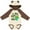 Natural & Brown w Ears, variant on My First Cinco De Mayo Cute Cactus Boys or Girls Long Sleeve Baby Bodysuit