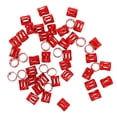 thumbnail image 2 of Shangren 50 Pcs Beads Adjustable Braid Hair Clips Rings Cuff Tubes Jewelry For Hair Bun Red, 2 of 8