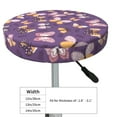 thumbnail image 4 of Disketp Butterflies And Floral Funda Redonda para Taburete, Funda de Cojín para Silla de Bar Suave y Elástica-14 inch, 4 of 7