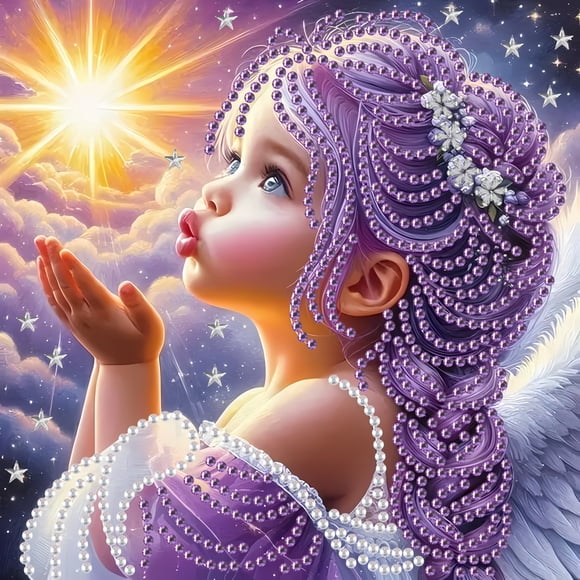Pintura de diamantes irregular, un kit de pintura de diamantes 5D adecuado para niños y adultos principiantes, tamaño: 20*20 cm