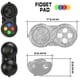 thumbnail image 5 of Juguetes Antiestrés NQ Controlador de Cubo Antiestrés 8 Funciones Negro 2 Piezas, 5 of 5