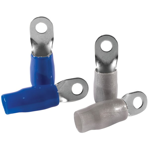 Db L Db L 4gauge 5/16" Ring Terminals, 4 Pk (nickel Plated, 2 Blue & 2