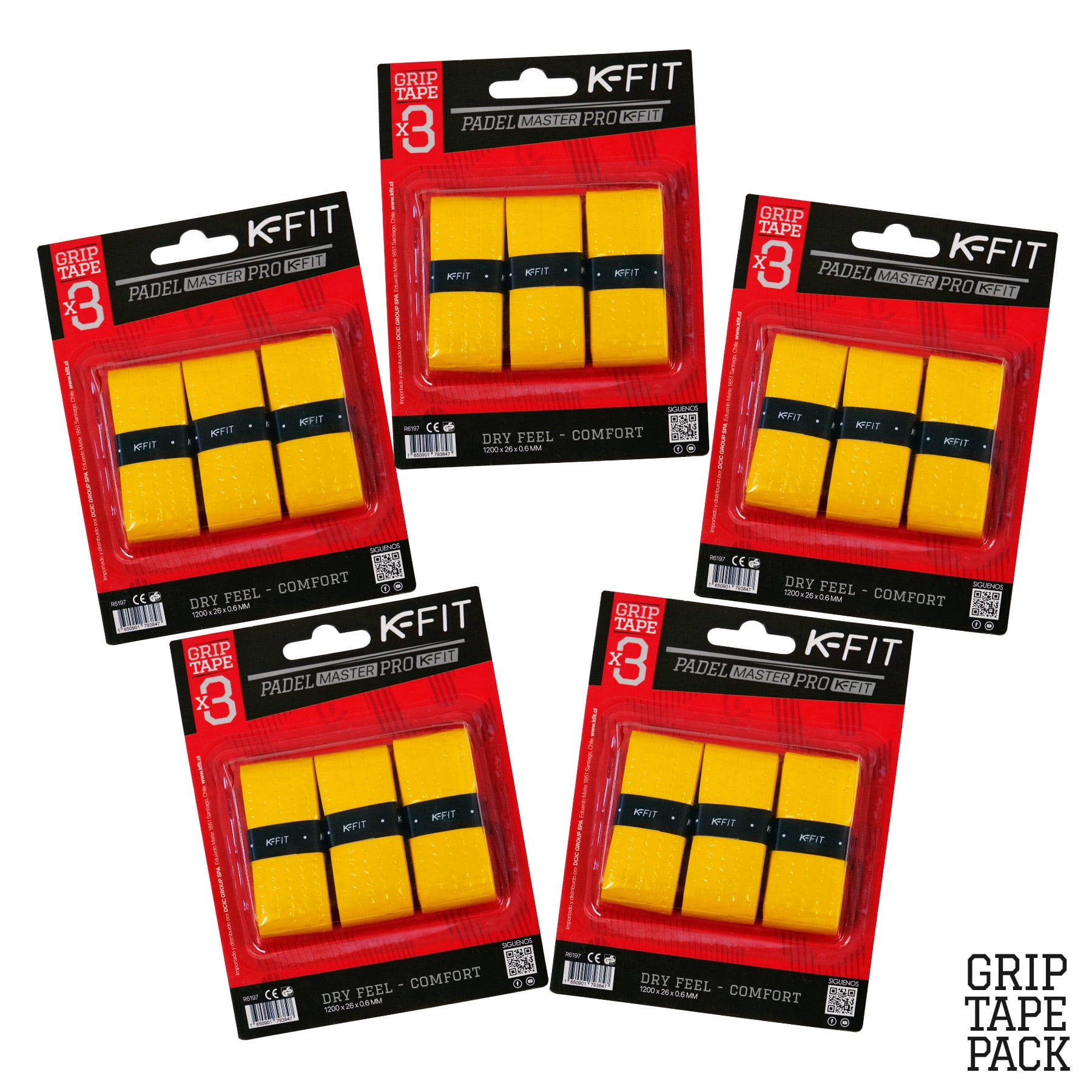 Over Grip Amarillo Pack 15 Unidades