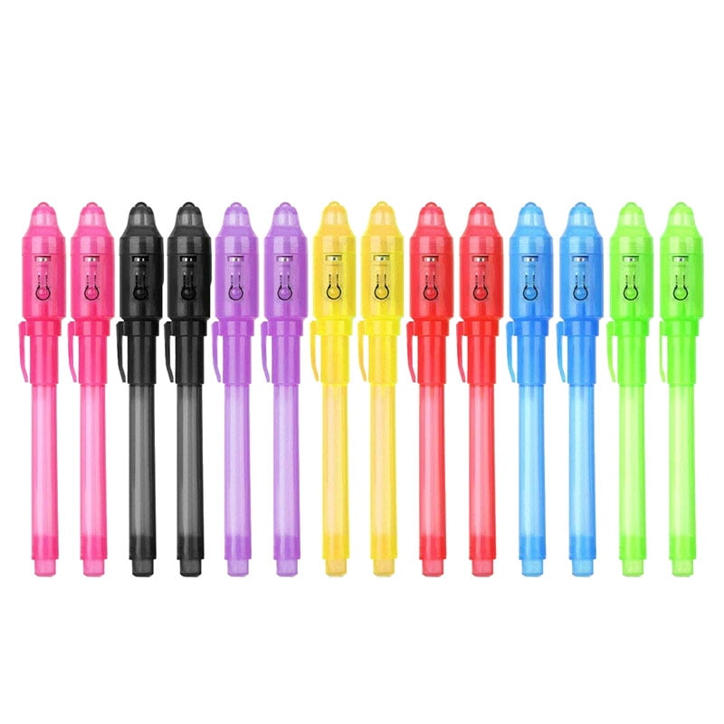 UV Light Pen Invisible Magic Pencil Secret Fluorescent Pen for Writing Pad Kids Child Drawing Painting Board - Walmart.com