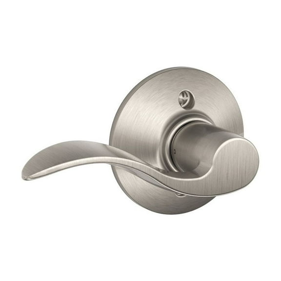 Schlage F170 ACC 619 LH Left Handed Accent Door Lever, One Sided Non-Turning Dummy Door Handle, Satin Nickel C63