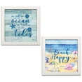 thumbnail image 1 of Gango Home Decor Coastal Beach Inspiration III & IV by Paul Brent (Ready to Hang); Two 12x12in White Framed Prints, 1 of 5