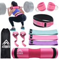 thumbnail image 1 of ATENTO 10 Pcs Barbell Pad Set, Hip Thrust Pad for Bench Press, Lunges, Workout, Leg Exercise, Squat Bar Pad (Pink), 1 of 4