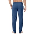 thumbnail image 4 of Domuza Men's Pajamas Pants Stretch Drawstring Cotton Soft Casual Jogger Sleep Pants Lightweight Loose Comfortable Loungewear with Pockets L, 4 of 8