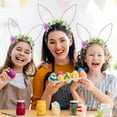 thumbnail image 6 of Matoen Easter Floral Bunny Ears Headband Spring Woodland Flower Fairy Rabbit Hairband Wedding Party Birthday Supply, 6 of 6