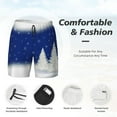 thumbnail image 4 of Kdxio Christmas Fir Tree Print Men'S Swim Trunks With Compression Liner 7 Inch Inseam Quick Dry Swim Shorts, 4 of 7