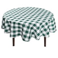 thumbnail image 1 of Mantel redondo Hiasan, 114 cm, impermeable, a cuadros, color verde, 1 of 7