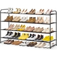thumbnail image 1 of Organizador de Zapatos MISSLO 4 Niveles Largo para 30 Pares Negro, 1 of 7