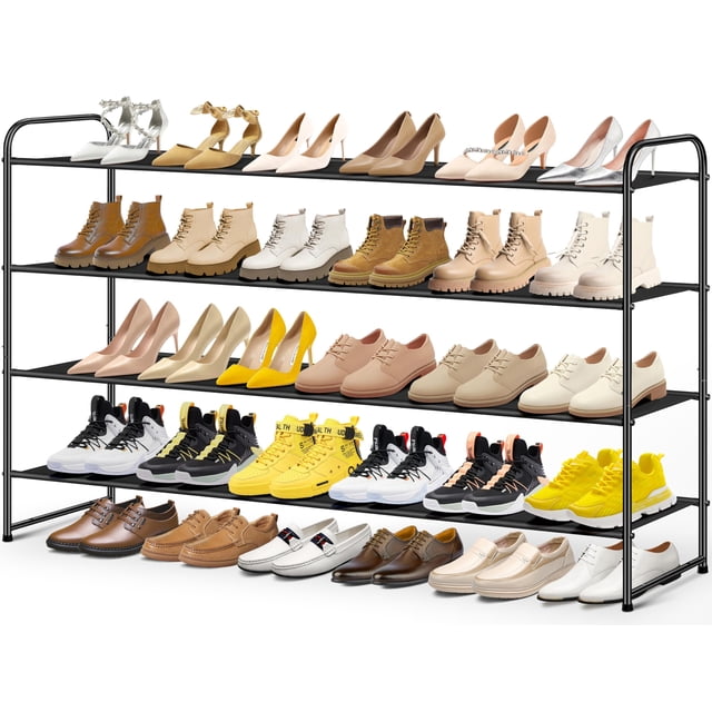 Organizador de Zapatos MISSLO 4 Niveles Largo para 30 Pares Negro